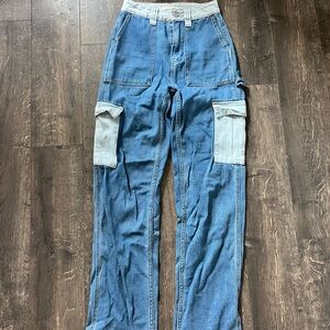 PacSun Blue Cargo Jeans